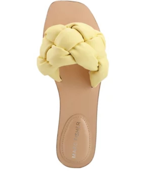 Marc Fisher bolier slip on yellow sandals size 8.5 - Picture 5 of 10